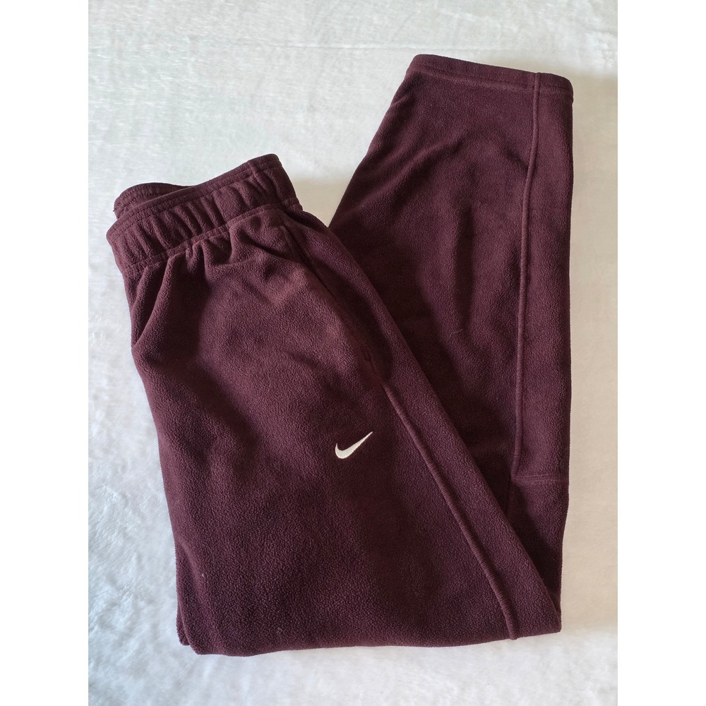 Nike Therma-FIT Fleece Sweatpants Burgundy Maroon XS Joggers Move to Zero Y2K